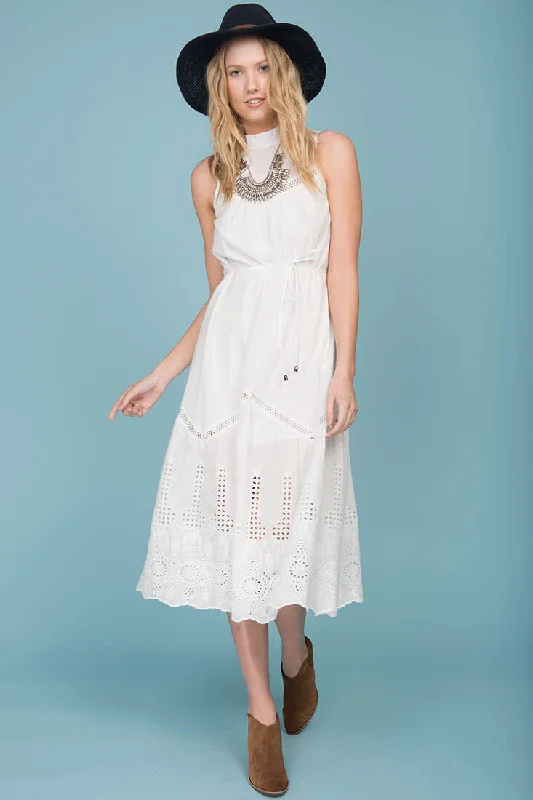 Trending Items Bentley Chic Summer Midi Dress White