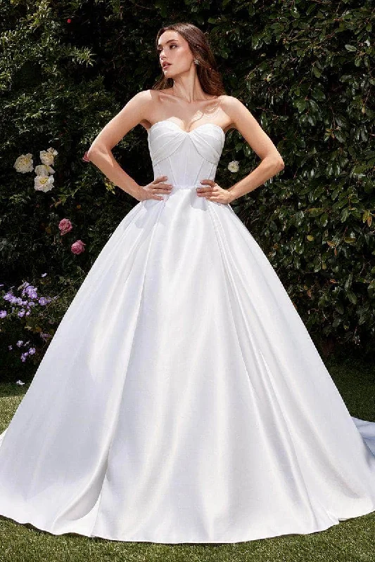 Trend Alert Ladivine Bridal CDS512W - Pleated Boning Ballgown