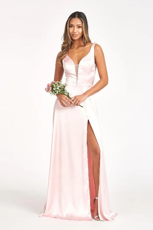 Fashion Frontiers Blush M Long Sleeveless Formal Bridesmaid Dress Sale