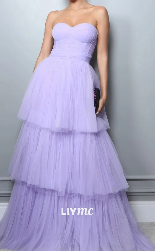 Elegant Ensemble LP2096 - Sweetheart Sleeveless Tulle A-Line Prom Dress