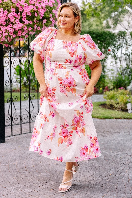 Relaxed Style Cassidy Hot Pink Floral Dress - DM Exclusive - Maternity Friendly - Restocked