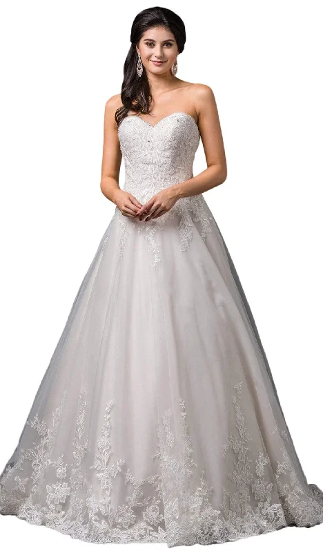 Stylish Basics Dancing Queen Bridal - 85 Strapless Embroidered Sweetheart Ballgown