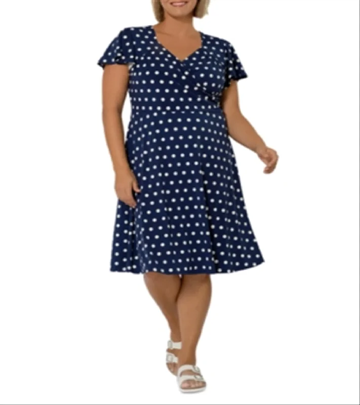 Snag Fabulous Fashion Bargains Leota Women's Floral Print Dress Blue Size 2X