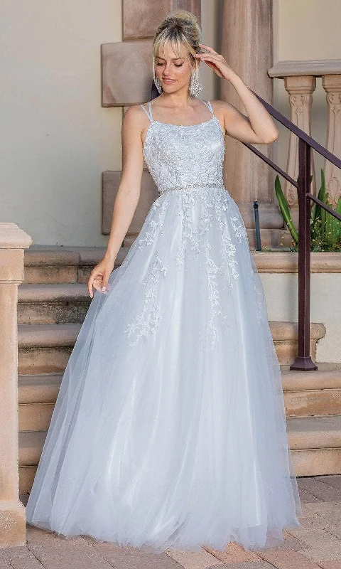 Chic And Edgy Dancing Queen 0217 - Sleeveless Scoop Neck Wedding Gown