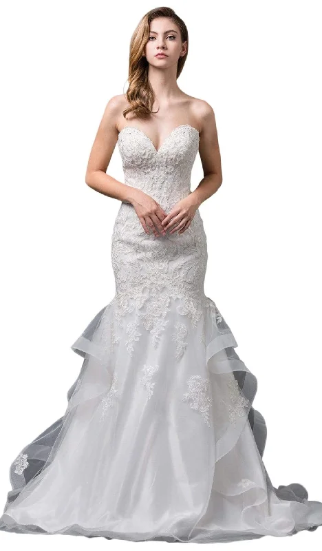 Fashion Forward Femininity Dancing Queen Bridal - 83 Strapless Embroidered Sweetheart Mermaid Gown