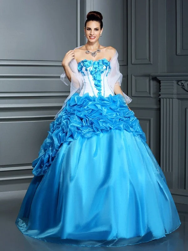 Timeless Elegance Redefined Ball Gown Sweetheart Ruffles Sleeveless Long Satin Quinceanera Dresses