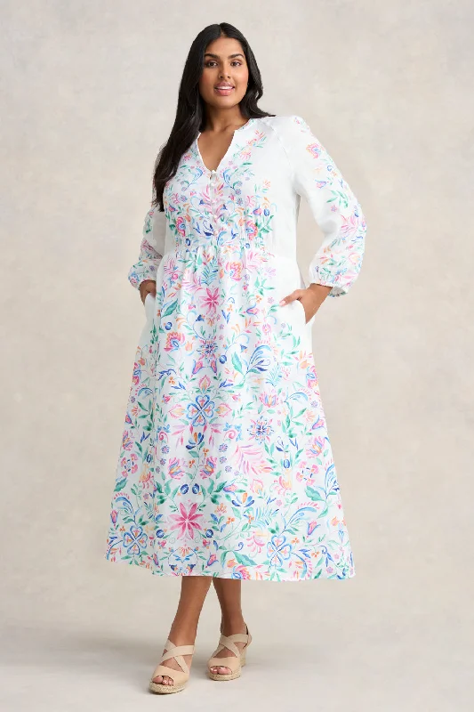 Fashion Forward, Function First Border Print Midi Dress