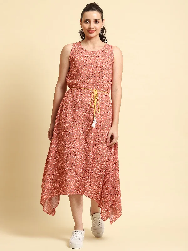 Exclusive Sale Women Pink Floral Printed Dress