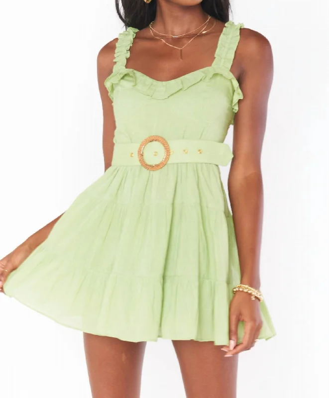 Trendy Clothing Sale Jolene Mini Dress In Sage