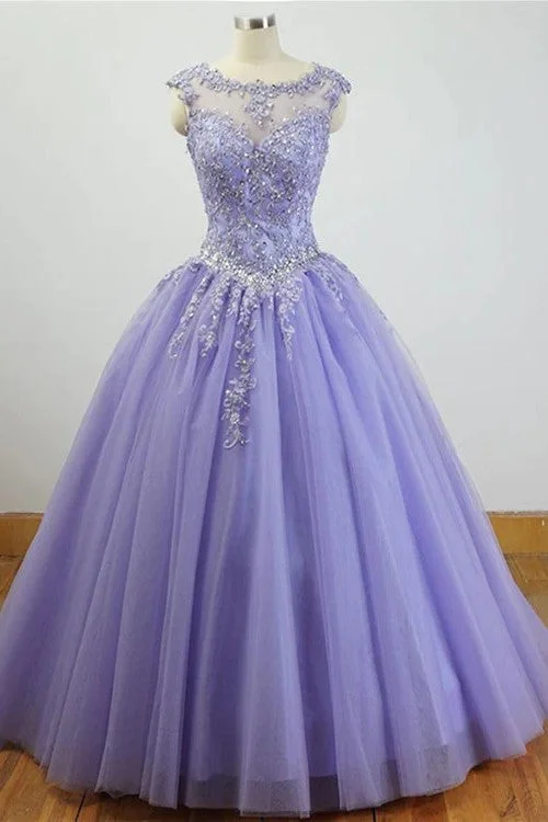 Absurdly Cheap Sale Gorgeous Purple Formal Prom Gowns Quinceanera Dresses With Appliques