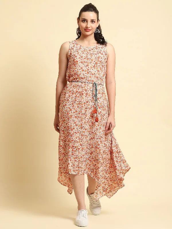 Fashion-Forward Outfits Women Multicolor Floral Printed Dress