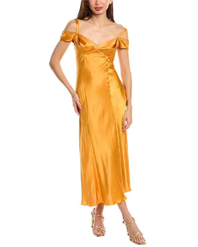 Exclusive Discount Alberta Ferretti Silk Midi Dress