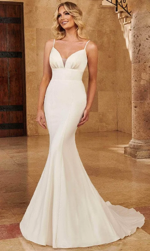 Fashion Sale Mary's Bridal MB2127 - Sleeveless Deep V-Neck Wedding Gown