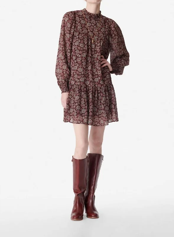 Limited Time Marron Bethany Mini Dress In Classic Brown