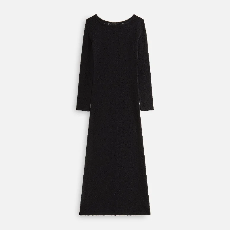 Fashion Forward Kith Women Bailey Plush Lace Maxi Dress - Black