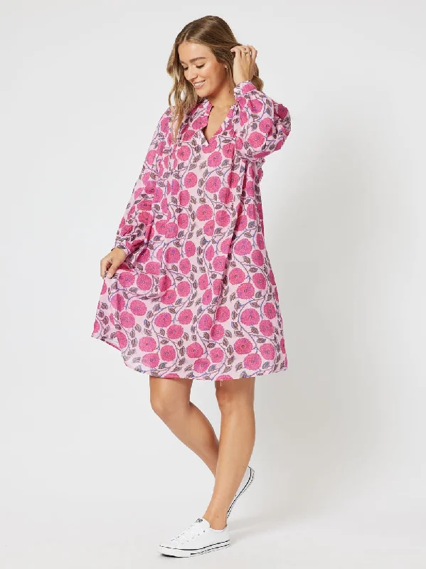 Wardrobe Update Getaway Floral Dress - Hot Pink