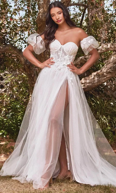 Find Your Unique Flair Cinderella Divine CB080W - Strapless Floral Wedding Ballgown