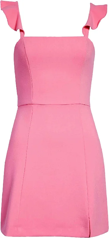 Winter Warm - Up Sale French Connection Women's Whisper Ruffle Strap Mini Dress, Sea Pink