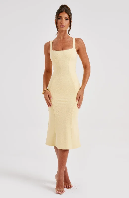 Fashion Sale Elaine Midi Dress - Lemon