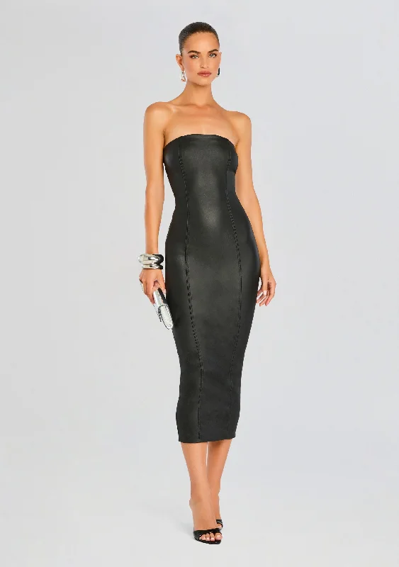 Chic Style, Always In Vogue Adalaide Coated Midi Dress