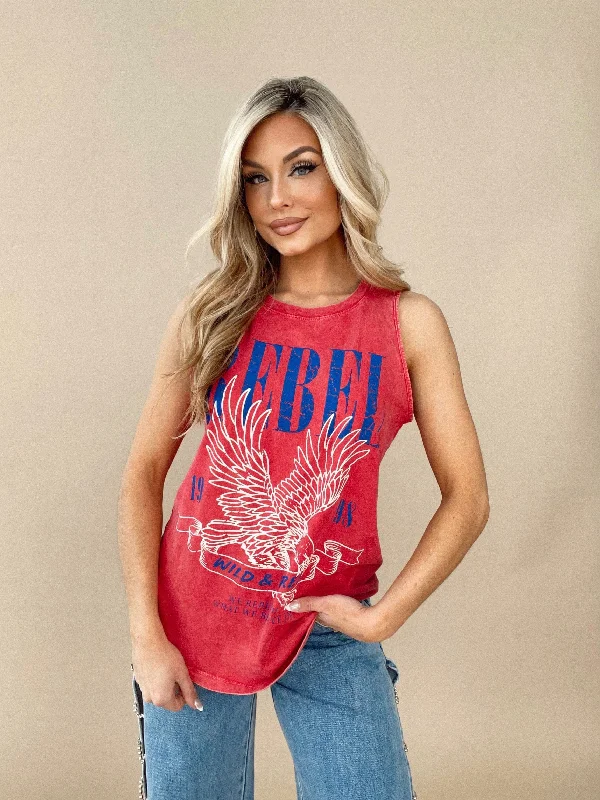 Urban Femme Streetwear Rebel Wild And Free Graphic Tank