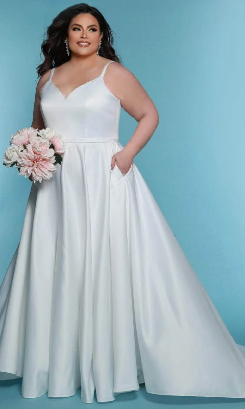 Flash Sale Now Sydney's Closet Bridal SC5313 - V-Neck A-Line Gown