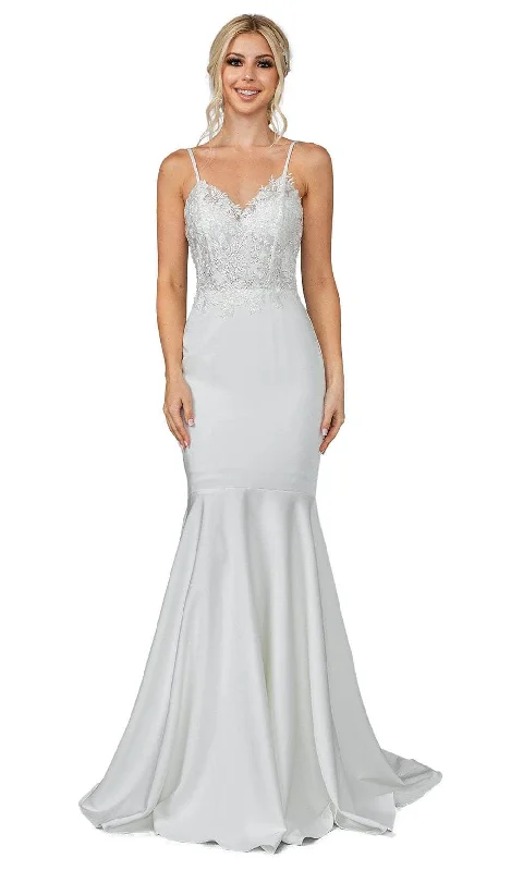 Unleash Your Trend Driven Style Dancing Queen 0191 - Sleeveless Embroidered Wedding Gown