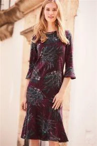 Exquisite Craftsmanship Next Womens Berry Floral Midi Dress