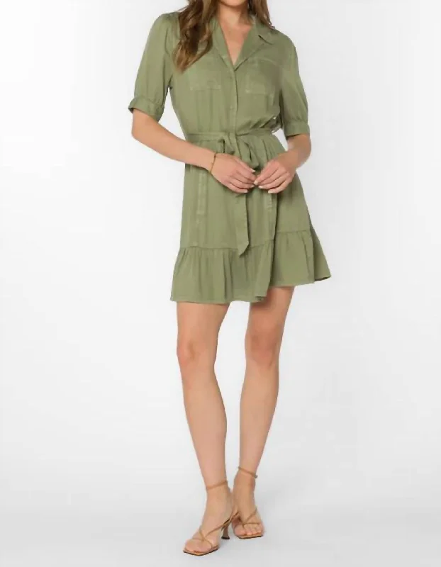 The Latest Trends Belva Mini Dress In Olive