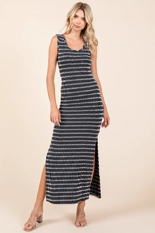 Fashion Forward, Function First Mittoshop Striped Scoop Neck Sleeveless Maxi Dress