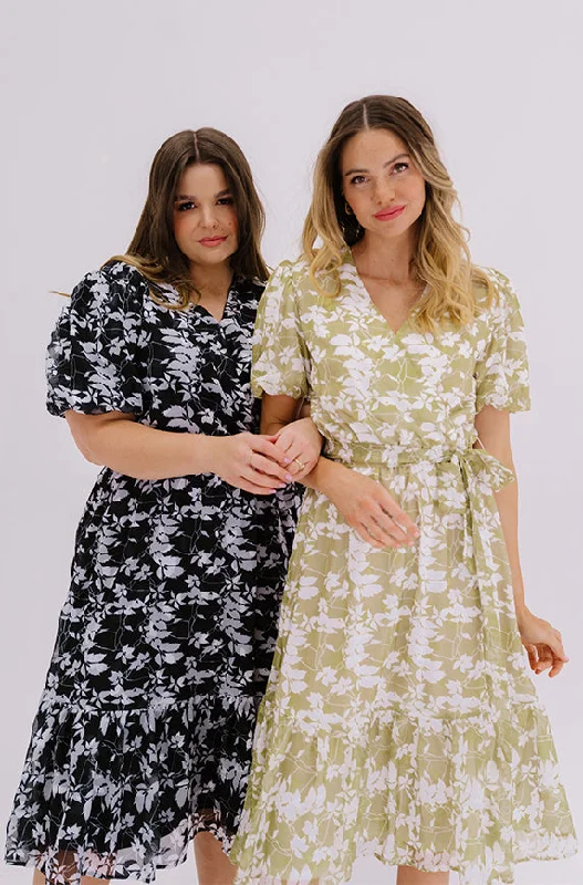 Special Offers, Don'T Miss Tara Black Satin Floral Dress – DM Exclusive – Nursing Friendly - Maternity Friendly - FINAL SALE