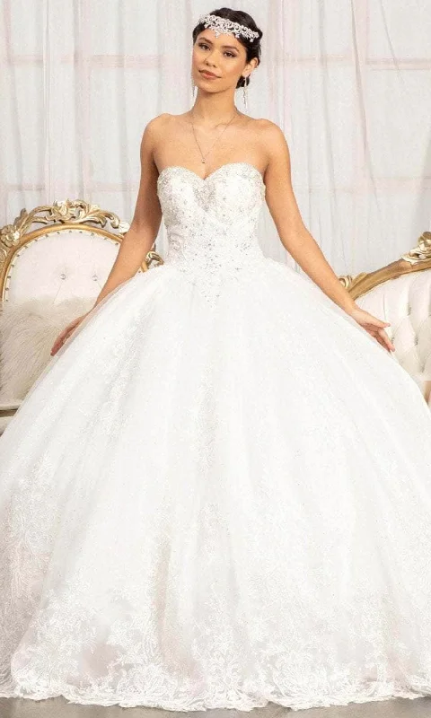 Limited Time Offer Elizabeth K GL3017 - Strapless Sweetheart Wedding Dress