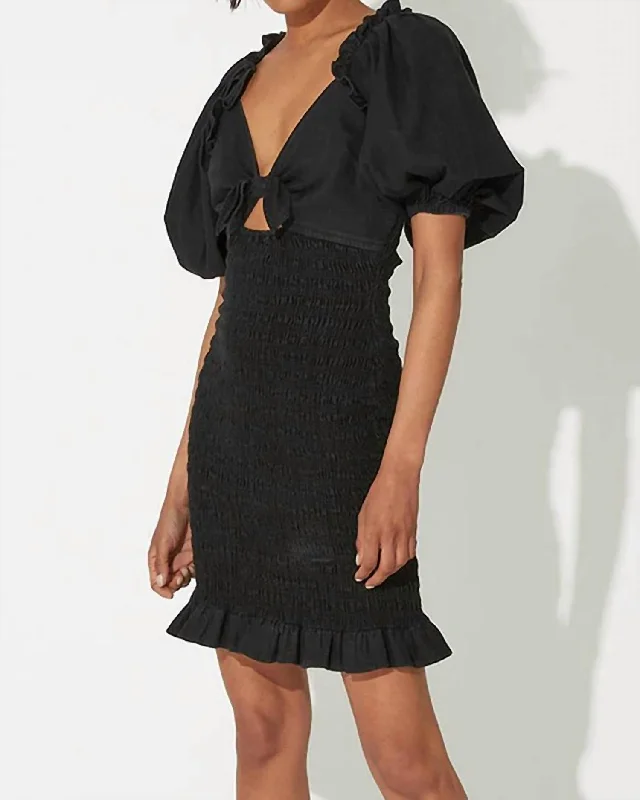 Break Fashion Norms Camryn Mini Dress In Charcoal