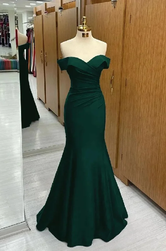 Latest Trends Mermaid Off-the-Shoulder Sweetheart Sleeveless Evening Dress       S5628