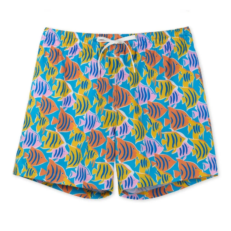 Hot Styles Chubbies 5.5-Inch The Fish Tanks Swim Trunks - Bright Blue