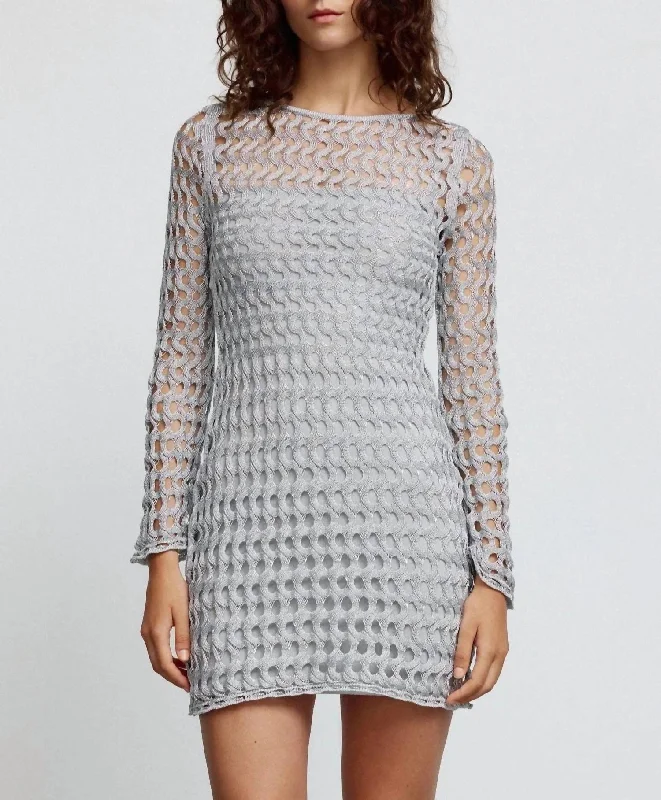 Limited Stock, Big Sale Adley Mini Dress In Silver