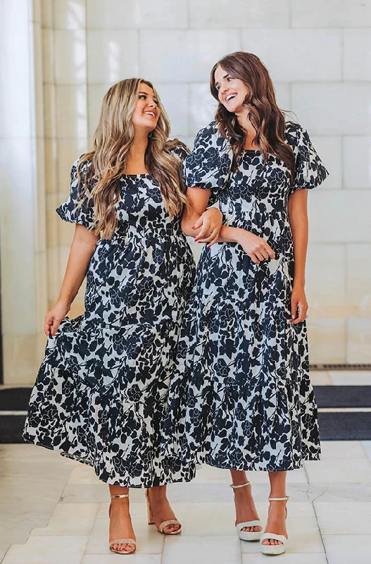 Forward Trendsetter Cassidy Black Floral Dress - DM Exclusive - Maternity Friendly - FINAL FEW