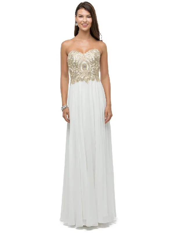 Boutique Styles Dancing Queen Bridal - 9502 Stunning Bead Encrusted Sweetheart Chiffon Ball Gown