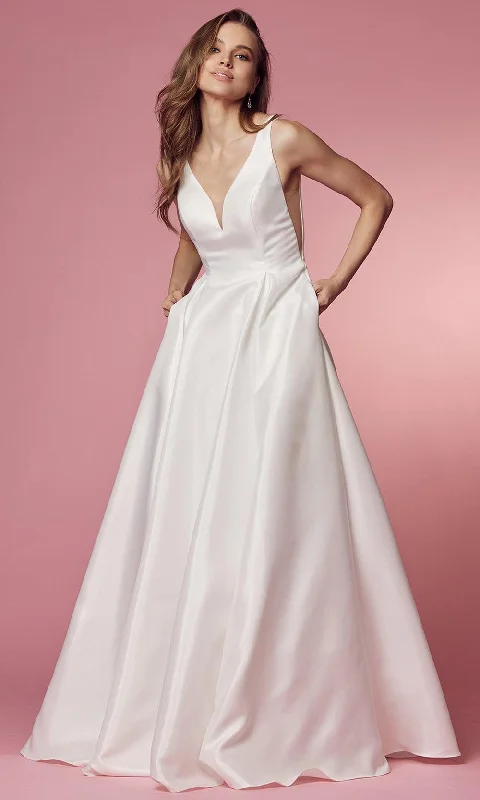 Elegant Clothing Nox Anabel Bridal E156PW - Sleeveless Bridal Dress