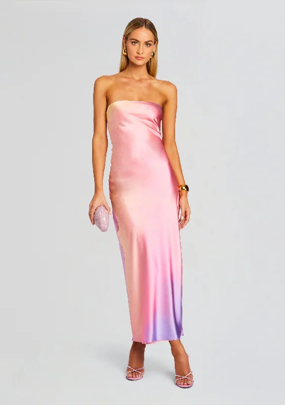 Redefining Women's Fashion Cerith Silk Strapless Midi Dress