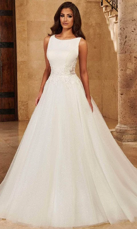 Athleisure Wear Special Offer Mary's Bridal MB2134 - Sleeveless Jewel Neck Wedding Gown