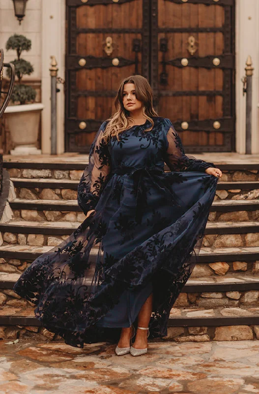 Style Versatile Women's Collection Skye Navy Floral Maxi - DM Exclusive - Restocked - Maternity Friendly