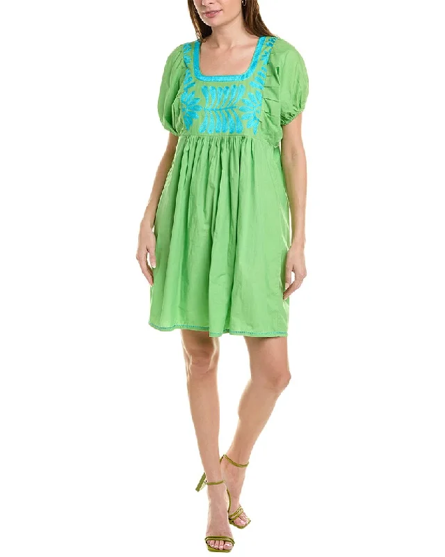 Browse Our Top Products bella tu Embroidered Linen Mini Dress