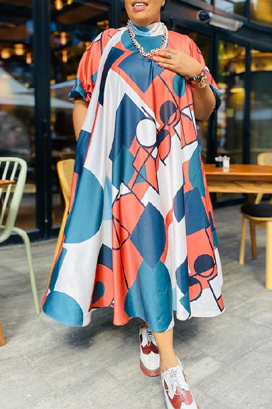 Versatile Wardrobe Essentials Graphic Print Boho Maxi Dress