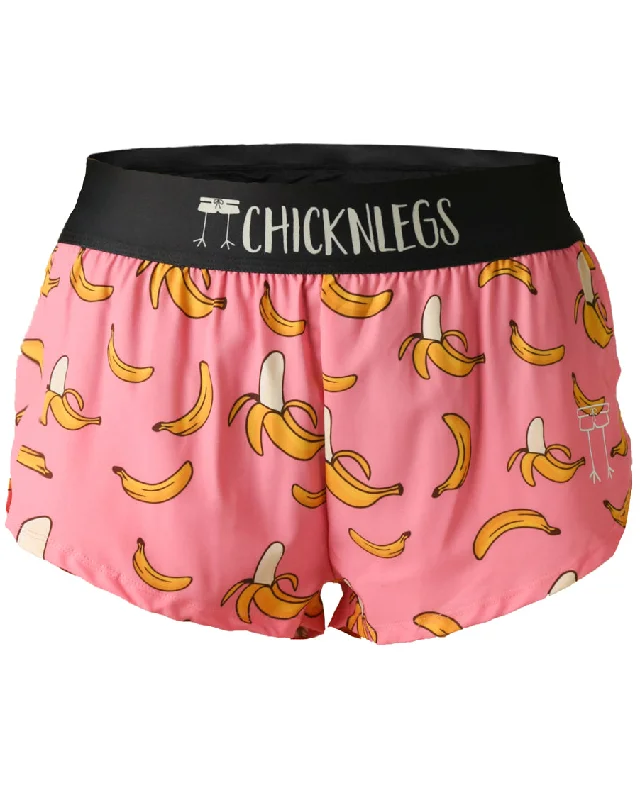 Chic Outfits Women's Pink Bananas 1.5" Split Shorts