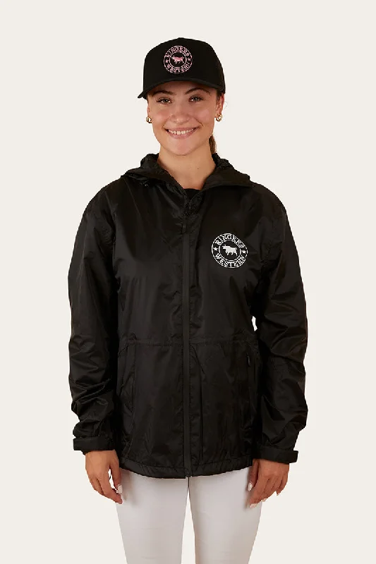 Chic Sophistication Signature Bull Womens Spray Jacket - Black