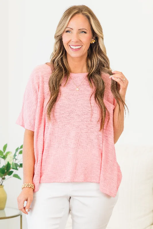 Classic Charm What Is The Call Top, Dark Pink