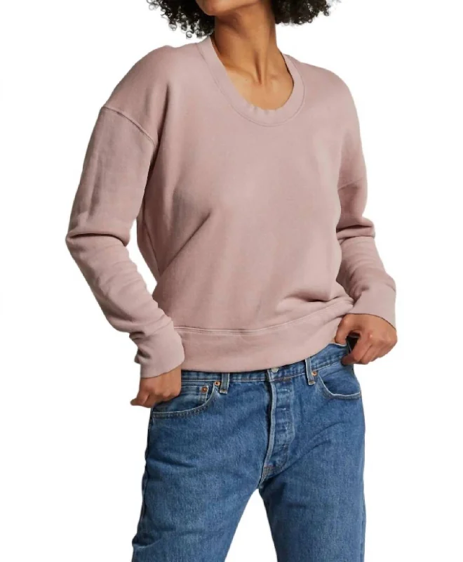 Redefining Women's Style Janie Sweatshirt In Mauve