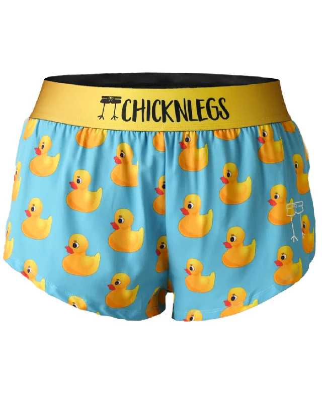 Timeless Elegant Women's Rubber Ducky 1.5" Split Shorts