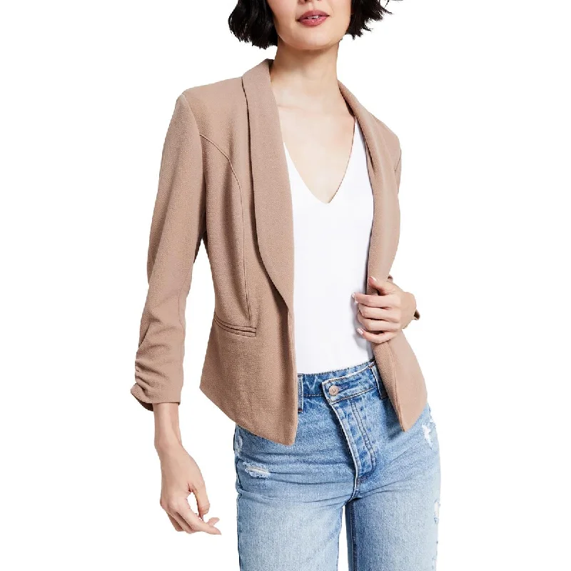 Effortless Chic Apparel Petites Womens Sit Seprate Work Wear Open-Front Blazer